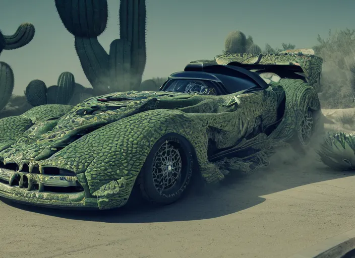 Prompt: hd wallpaper of a car made out of cactus, octane render, 8 k, hyperrealistic, unreal 5, intricate detail, cinematic, studio lighting, concept art, trending on artstation