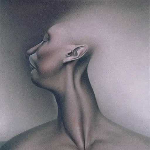 Image similar to kat Upton by Zdzisław Beksiński,