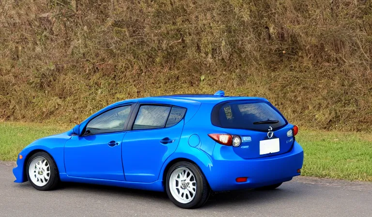 Image similar to really long blue Gen 1 Mazda Mazdaspeed 3 2008