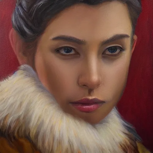 Prompt: A portrait of , oil painting, majestic, detailed, high resolution