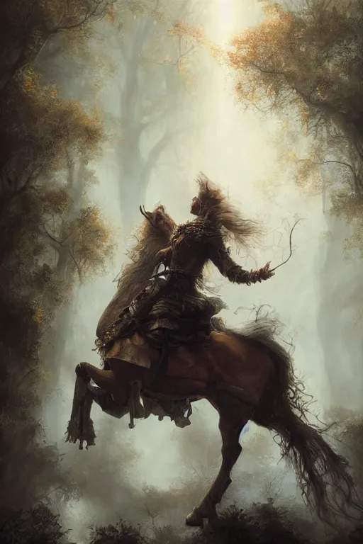 Prompt: breathtaking detailed soft painting of an ashy face and horsehair ecusson and crystal arms, a canon where i fall through the light air and trees melee, rembrandt style, elegant, highly detailed, artstation, concept art, matte, sharp focus, art by tom bagshaw, and greg rutkowski