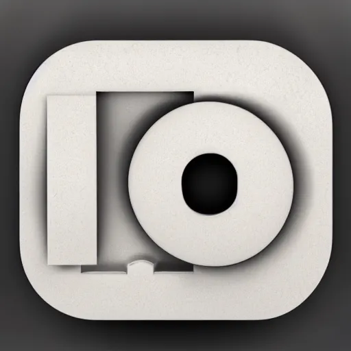 Prompt: ios app icon, finding words, octane render