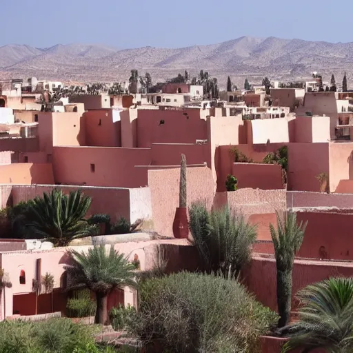 Prompt: amazing ryad marrakech landscape format