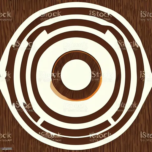 Image similar to woodlathe, bowl, sawblade border, vector art, simple, clean, monochromatic