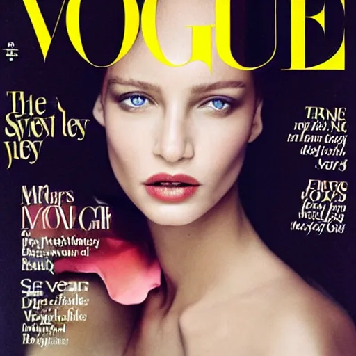 Image similar to the most stunning eyes gazing into the camera female supermodel, vogue magazine photo