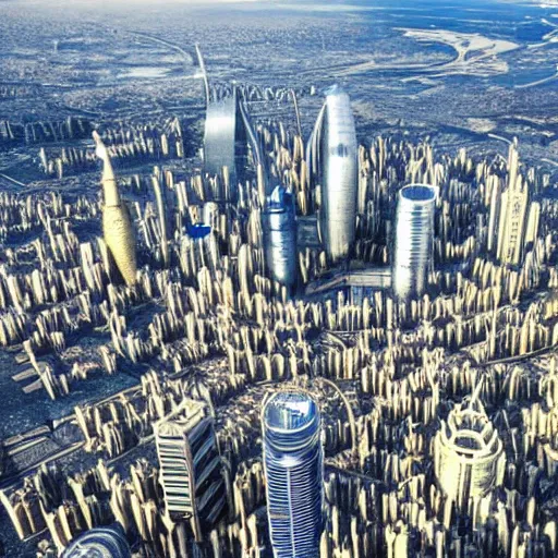 Image similar to a city built in the sky,