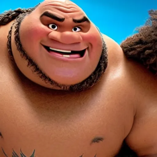 Image similar to Danny Devito in Moana, still from movie Moana