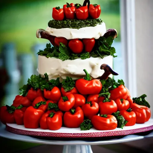 Image similar to meat - stuffed pepper wedding cake