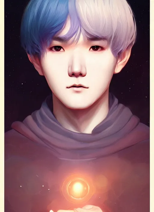 Image similar to : + aesthetic portrait commission of a of MIN YOONGI SPOCK + VEINY HANDS + hyperdetailed face at golden hour, safe for work (SFW). Character design by charlie bowater, ross tran, artgerm, and makoto shinkai, detailed, 2021 award winning film poster painting