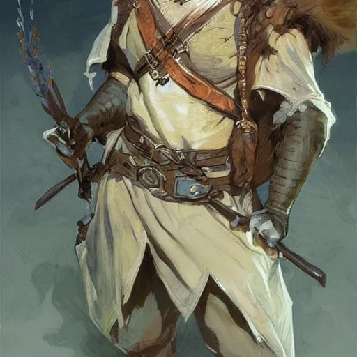 Prompt: A DnD Bugbear Ranger, intricate, elegant, highly detailed, digital painting, artstation, concept art, smooth, sharp focus, illustration, art by Gregory Manchess and Fernanda Suarez and Artem Demura and alphonse mucha