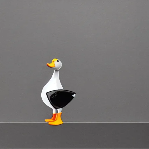 Image similar to a duck in a business suit