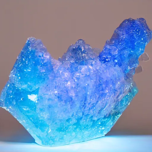 Image similar to blue ice crystal sculpture of galaxy nebula