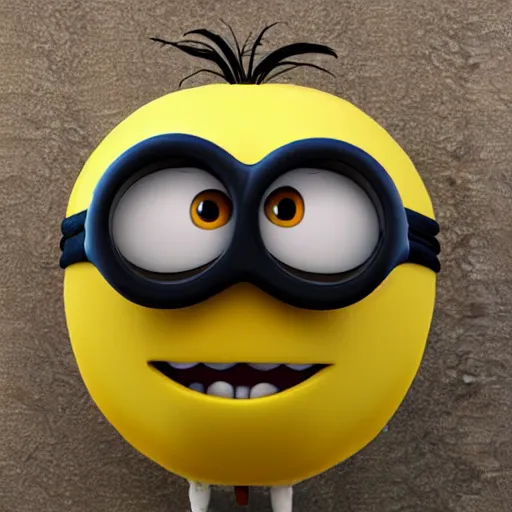 Image similar to minion blimp realistic photo