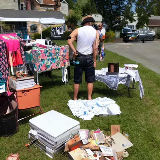 Image similar to a very busy yard sale