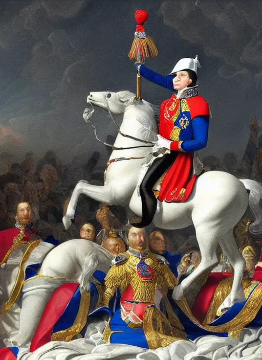 Image similar to the coronation of napoleon painting and sci - fi organic sport car model 3 d realistic render