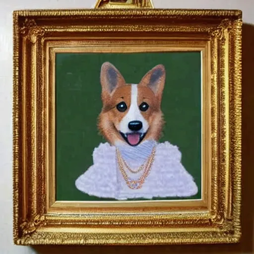 Image similar to a £ 5 but the portrait of the queen has been replaced by a happy corgi