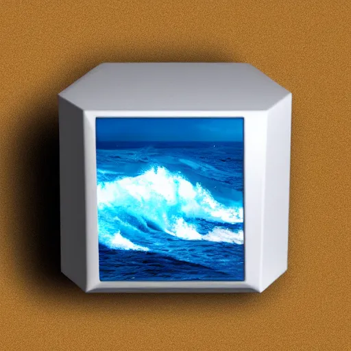 Image similar to the ocean shaped cube