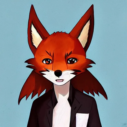 Prompt: Anime art of an anthropomorphic fox character, studio ghibli, furry fandom, furry art, digital painting