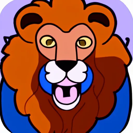 Prompt: A lion drawn > style cartoon Adventure Time, sharp focus