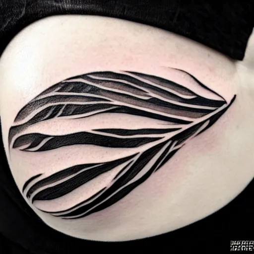 Image similar to thin lines, tattoo stencil of a monstera deliciosa leaf, intricate lines, elegant