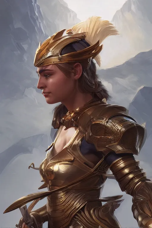 Image similar to amazon valkyrie athena, d & d, fantasy, portrait, highly detailed, headshot, digital painting, trending on artstation, concept art, sharp focus, illustration, art by artgerm and greg rutkowski and magali villeneuve