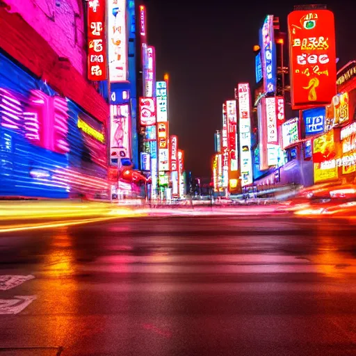 Image similar to neon streets of seoul, 4 k, award winning photo