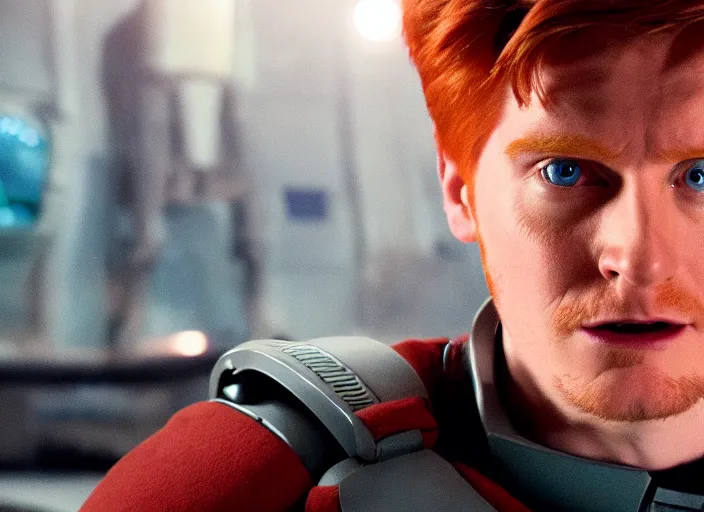 Prompt: film still of philip j fry in the scifi movie, 4 k