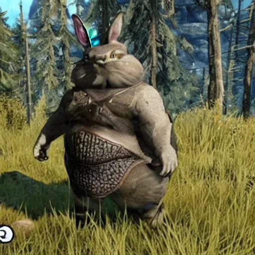 Prompt: Big Chungus in Skyrim