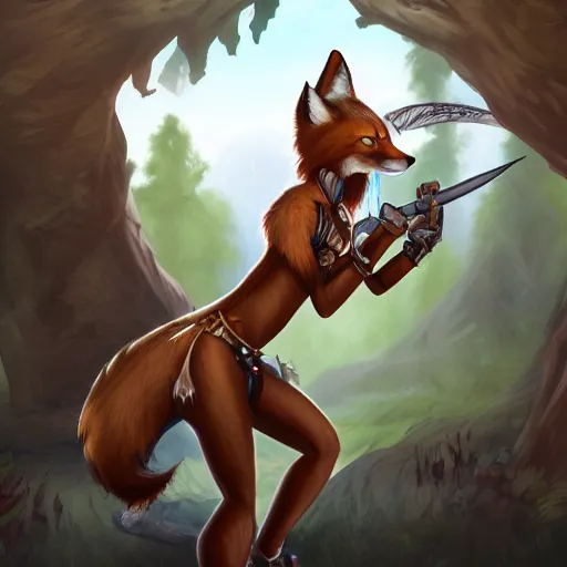 Prompt: award-winning extremely detailed FurAffinity fantasy art of a cute female anthro furry anthro warrior fox with a long tail, 4k, Dark Natasha, trending on FurAffinity