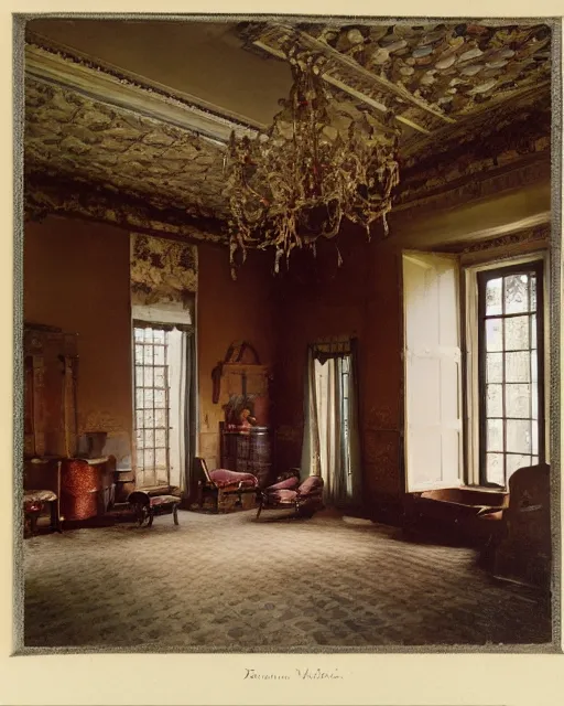Image similar to the interior of an old manor in devonshire that is probably haunted, delicate embellishments, painterly, offset printing technique, photographed on kodachrome by brom, robert henri, walter popp