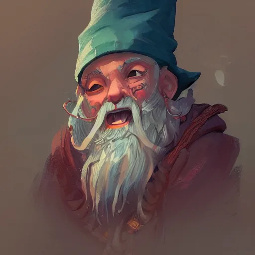 Prompt: a detailed portrait of a gnome wizard, by victo ngai and greg rutkowski, digital art, realistic painting, high quality, very detailed, fantasy, dnd, character design, trending on artstation