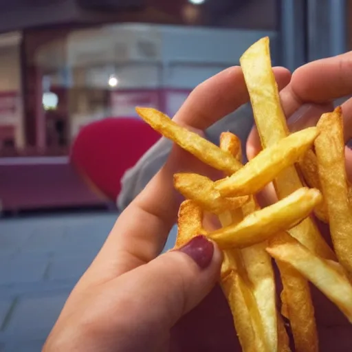 Image similar to photo of [ a single salted french fry chip ] shaped like that looks like ( stephen fry ) [ as a pixar character ] [ hybrid ] intercross mix cinematic lighting