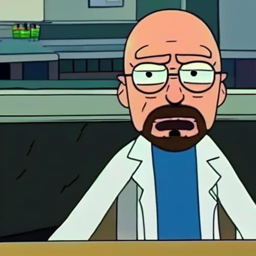 Image similar to Walter White in Rick and Morty (2019)