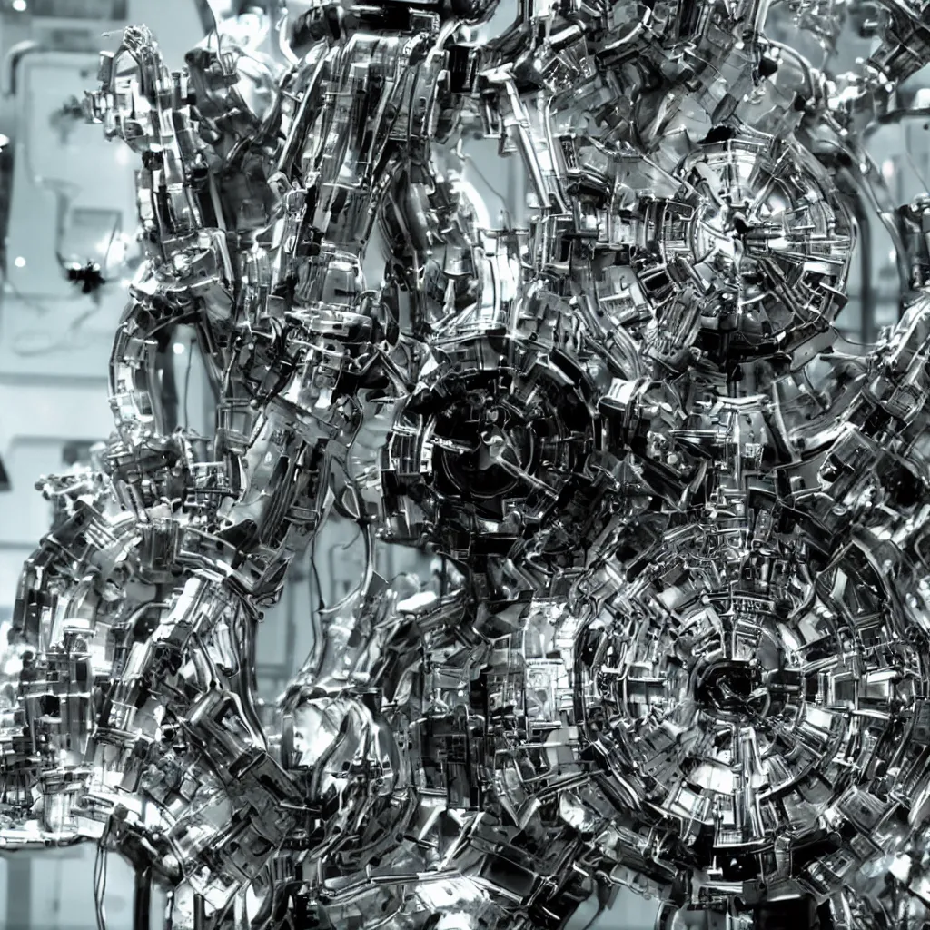 Prompt: Close-up of a science fiction machine in the style ofRidley Scott