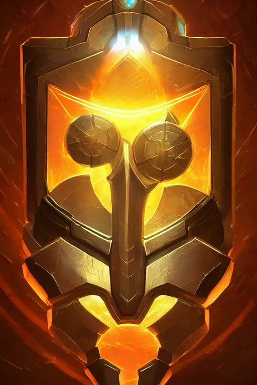 Image similar to shield fantasy epic legends game icon stylized digital illustration radiating a glowing aura global illumination ray tracing hdr fanart arstation by ian pesty and katarzyna da „ bek - chmiel