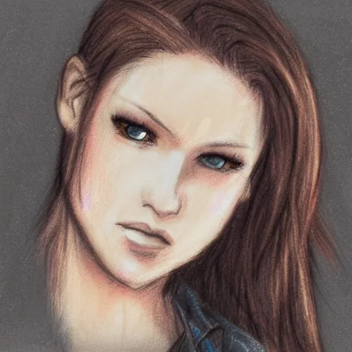 Image similar to Pastel sketch of Claire Redfield