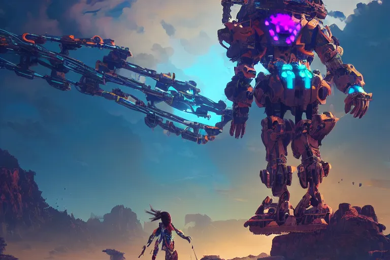 Image similar to scorcher machine mecanical creature robot of horizon forbidden west horizon zero dawn bioluminiscence global illumination ray tracing hdr fanart arstation by ian pesty and alena aenami artworks in 4 k