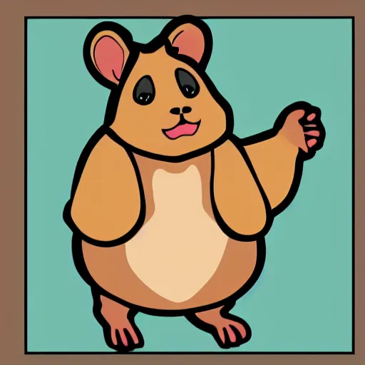 Image similar to fat obese anthro hamster cartoon