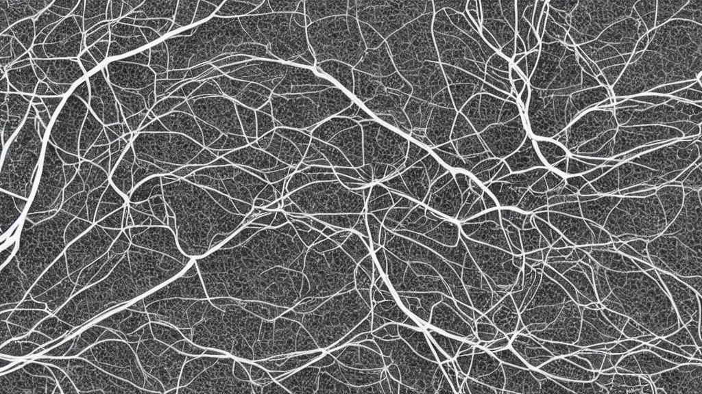 Prompt: microscopic view of a neuron taken with scanning tunneling electron microscope