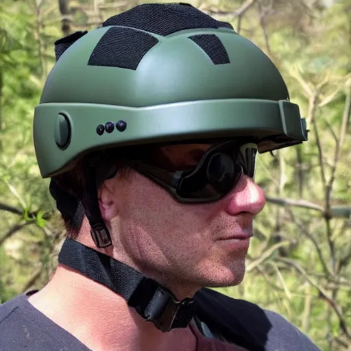 Prompt: sci fi recon commando helmet