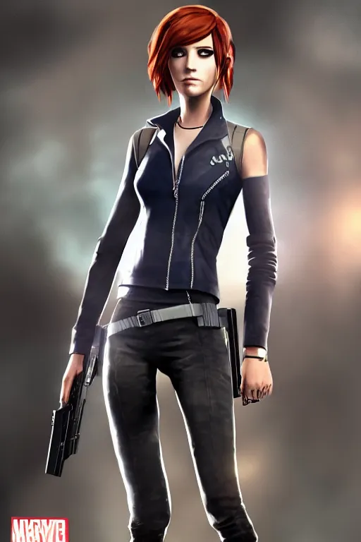 Image similar to Chloe price from life is strange as Black Widow