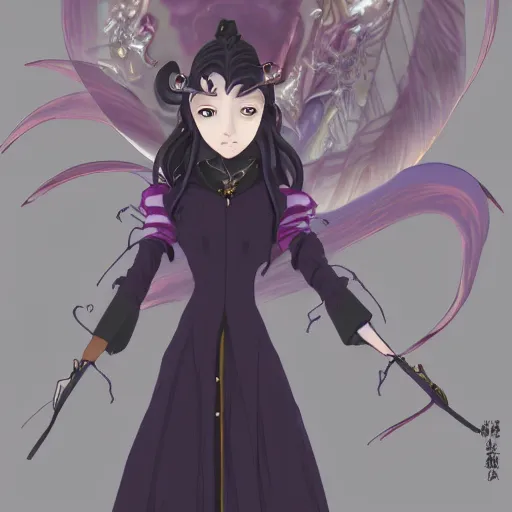 Image similar to portrait of wicked stepmother, anime fantasy illustration by tomoyuki yamasaki, kyoto studio, madhouse, ufotable, trending on artstation