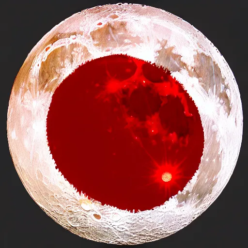 Prompt: coke logo engraved on the full moon