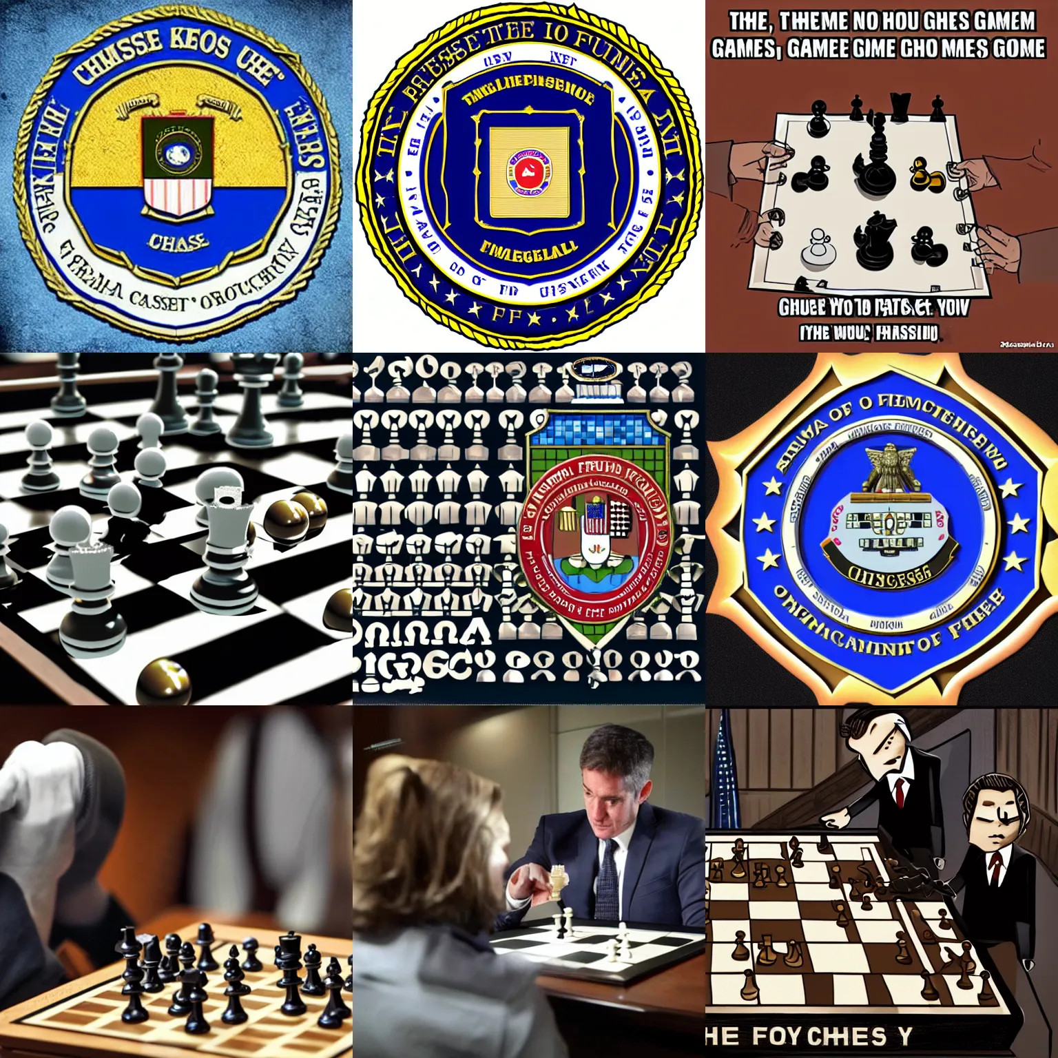 Prompt: the FBI challenges you to a game of chess