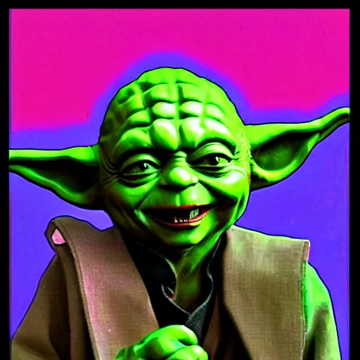 Image similar to Yoda as The Joker