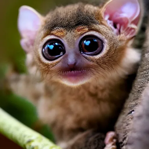 Prompt: tarsier kitten hybrid