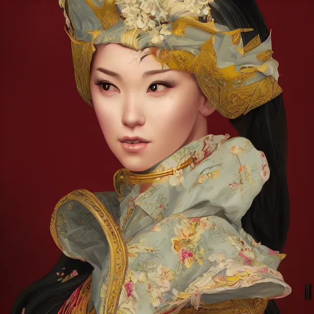 Image similar to beautiful women with oriental faces, character portrait, sharp, digital matte painting, by asher brown durand, trending on artstation