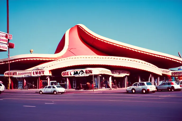 Image similar to 2 0 1 5 giant crab terrorizing a city, googie architecture, americana, fishcore, exterior photography, hd 8 k, photography cinestill