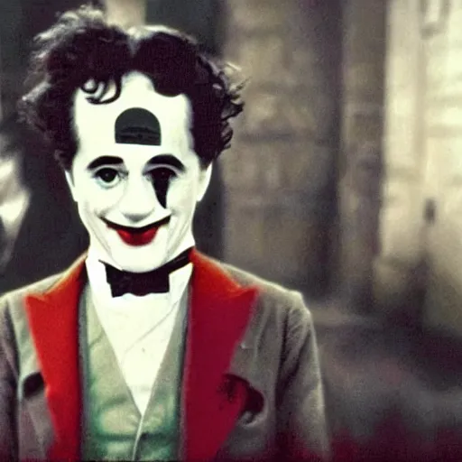 Prompt: A still of Charlie Chaplin in Joker (2019)