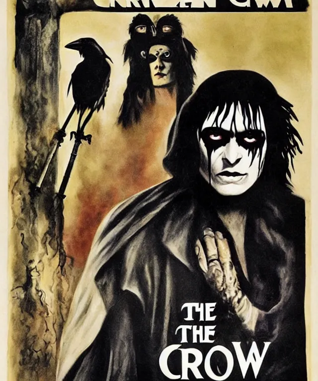 Image similar to the crow as sandman, 1 9 2 0 movie poster